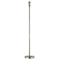 Traditional Antique Brass Floor Lamp Base with Inline Switch and Ornate Base