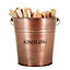 Traditional Antique Copper Fireside Coal, Log Storage and Kindling Bucket Log Basket