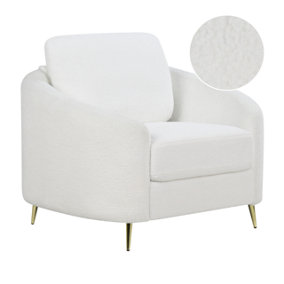 Traditional Armchair Boucle White TROSA