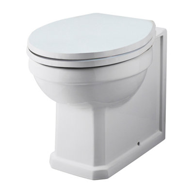 Traditional Back To Wall Toilet Pan   - White