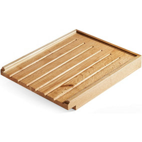 Traditional Belfast Butler Sink Wooden Draining Board Crafted from Solid Oak Wood - Raised and Angled - Will Last Lifetime