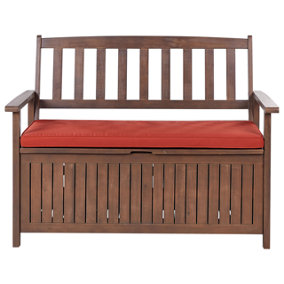 Traditional Bench Wood 120 cm Red SOVANA