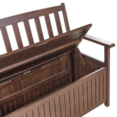 Traditional Bench Wood 120 cm Red SOVANA - 9
