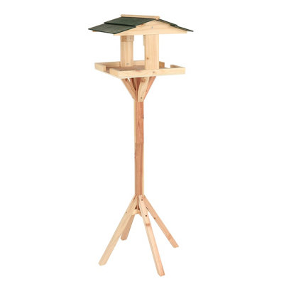 Traditional Bird Feed Table - Wooden Construction - Attracts A Variety Of Wild Birds - Perfect Outdoor Decoration - 5