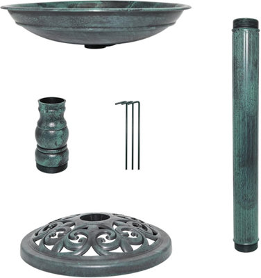 Traditional Bird Feeder Bird Bath - Free Standing Wild Bird Hotel Garden Outdoor Ornaments - 3