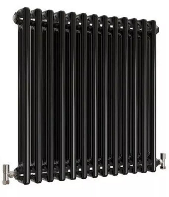Traditional Black 600mm x 605mm Cast Iron Radiator 2 Column