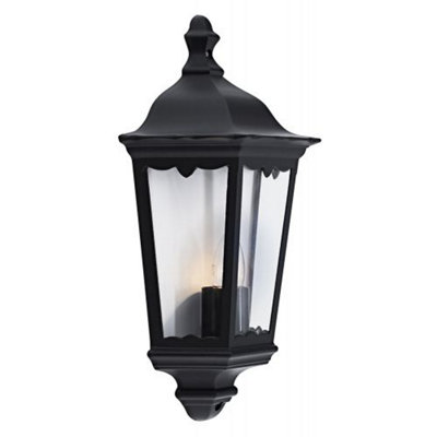 Traditional Black Cast Aluminium Outdoor Lantern Wall Light