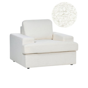 Traditional Boucle Armchair White ALLA