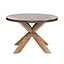 Traditional Burford Industrial Edge Home Furniture Round Dining Table