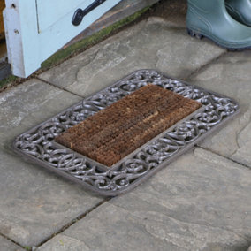 Traditional Cast Iron Door Entrance Outdoor Doormat