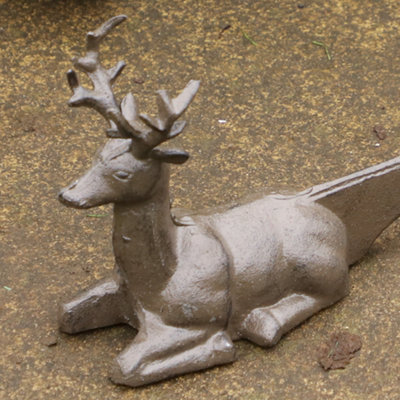 Traditional Cast Iron Double Stag Outdoor Garden Boot Scraper - 3