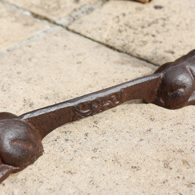 Traditional Cast Iron Double Stag Outdoor Garden Boot Scraper - 4