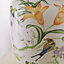 Traditional Ceramic Floral Table Lamp with White Pleated Shade 44cm Table Lamp