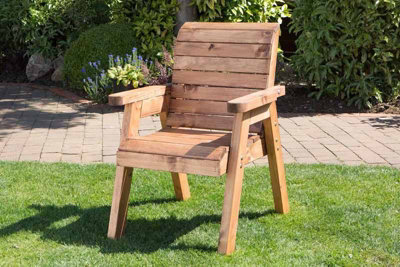 Traditional Chair Self-Assembly - W118 x D74 x H98 - Redwood