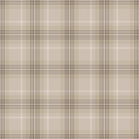Traditional Check Wallpaper In Camel