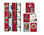 Traditional Christmas Gift Wrapping Paper 4 x 4M Rolls + Tags Father Xmas Wreath