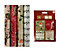 Traditional Christmas Gift Wrapping Paper 4 x 7M Rolls & Gift Tags Father Xmas