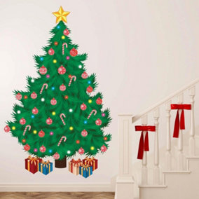 Traditional Christmas Tree Wall Stickers Wall Art, DIY Art, Home Decorations, Decals
