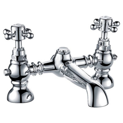 Traditional Chrome Brass Crosshead Bath Filler