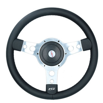 Traditional Classic Car Leather Steering Wheel & Boss Land Rover 110 - 1985