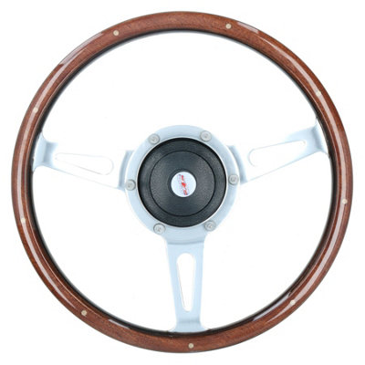 Traditional Classic Car Woodrim Steering Wheel & Boss to fit Land Rover 110 - 1985