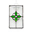 Traditional Clear Glass Tiffany Style Pendant Light Shade with Green Panels