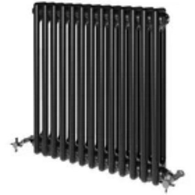 Traditional Colosseum Horizontal Double Bar Column Radiator 600x605mm Black