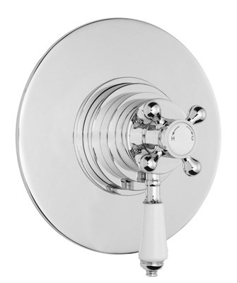 Traditional Concealed Dual Thermostatic Shower Valve (1 Outlet) - Chrome - Balterley