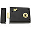 Traditional Contract Rim Latch 102 x 76mm Black Japanned Door Security Lock
