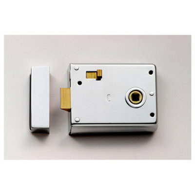 Traditional Contract Rim Latch 102 x 76mm Polished Chrome Door Security ...