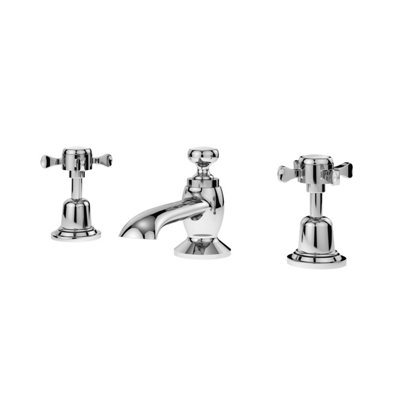 Traditional Crosshead 3 Tap Hole Basin Mixer Tap - Chrome Price Comparisons | Compare The Build