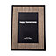 Traditional Dark Wood Effect 4x6 Picture Frame with Black Gloss Metal Trim
