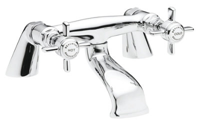 Traditional Deck Mounted Crosshead Handle Bath Filler Tap - Chrome Price Comparisons | Compare The Build