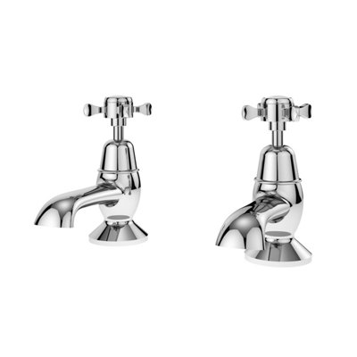 Traditional Deck Mounted Crosshead Handle Pillar Bath Taps - Chrome Price Comparisons | Compare The Build