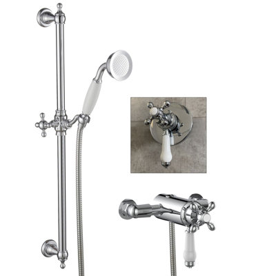 Traditional Dual Control Thermostatic Concealed Shower Mixer Valve ...