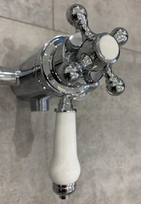 Traditional Dual Control Thermostatic Exposed Shower Mixer Valve ...