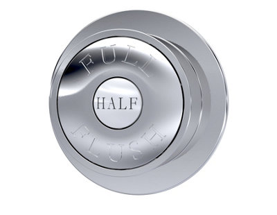 Traditional Dual Flush Push Button - 72mm - Chrome | DIY at B&Q