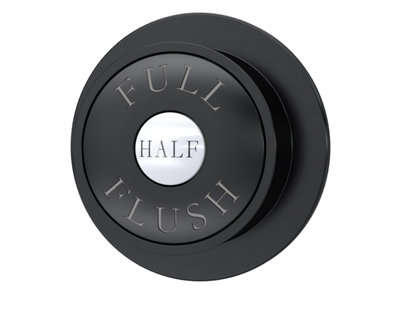 Traditional Dual Flush Push Button - 72mm - Matt Black