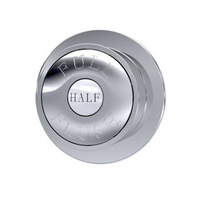 Traditional Dual Flush Push Button (For use with Concealed Toilet Cistern - Not Included) - 72mm - Chrome - Balterley