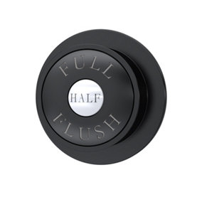 Traditional Dual Flush Push Button (For use with Concealed Toilet Cistern - Not Included) - 72mm - Matt Black - Balterley