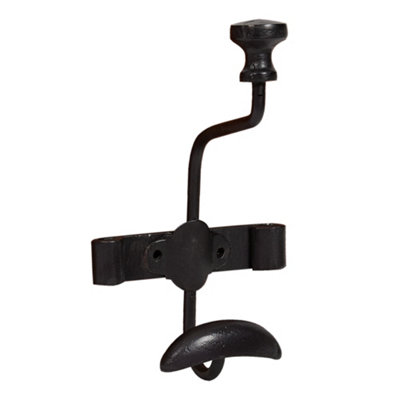 Traditional Duke Noir Single Hook Stand Coat Hanger Wall Hook Rack