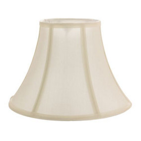 Traditional Empire Shaped 12 Inch Lamp Shade in Rich Silky Cream Cotton Fabric