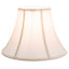 Traditional Empire Shaped 14 Inch Lamp Shade in Rich Silky Cream Cotton Fabric
