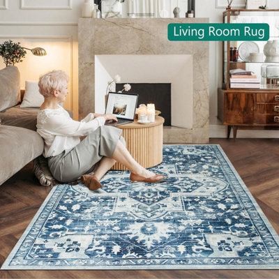 Traditional Extra Large Rugs Nonslip Turkish Carpets Livingroom Bedroom Rug