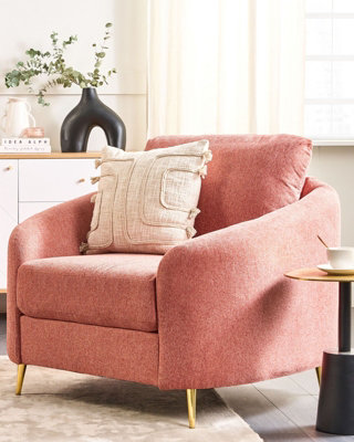 Traditional Fabric Armchair Pink TROSA