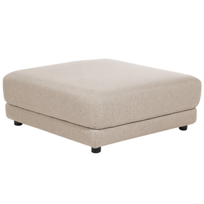 Traditional Fabric Ottoman Beige SIGTUNA