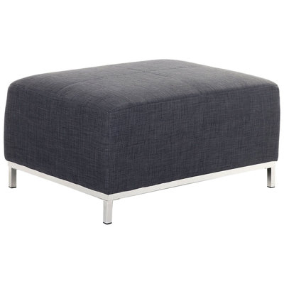 Traditional Fabric Ottoman Grey OSLO