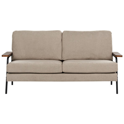 Traditional Fabric Sofa Taupe AKRANES