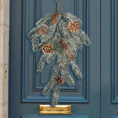 Traditional Fir Tree Door 55cm Christmas Decoration Swag Price Comparisons | Compare The Build