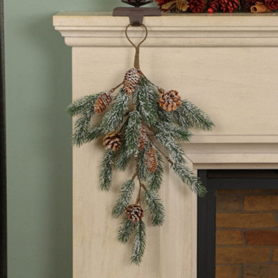 Traditional Fir Tree Door 55cm Christmas Decoration Swag - 3